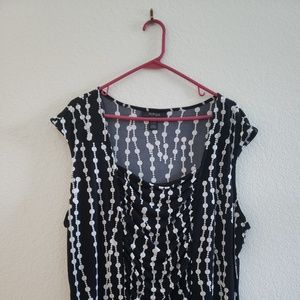 Black and white blouse